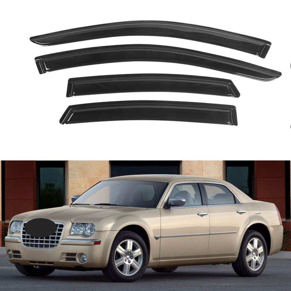 Window Visors for Chrysler 300 2005-2010 & Dodge Magnum 2005-2008, 4-Piece