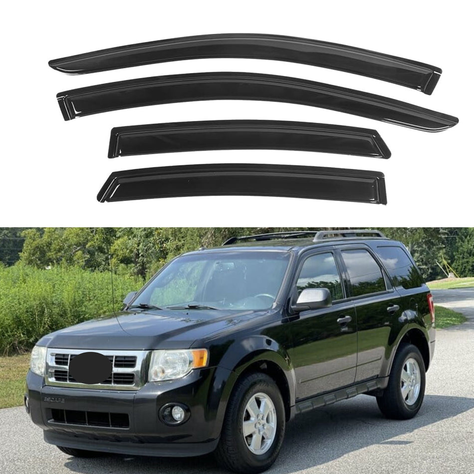 Window Visors for Ford Escape 2001-2012 & Ford Escape Hybrid 2005-2012 & Mazda Tribute 2008-2012 & Mercury Mariner 2005-2011, 4-Piece