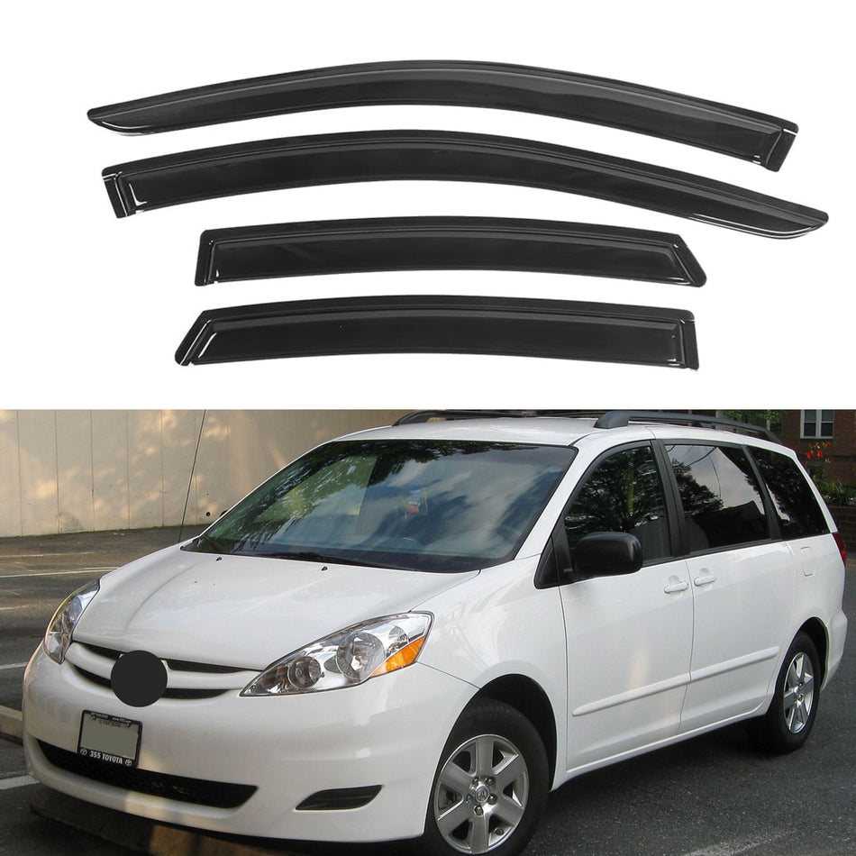 Window Visors for Toyota Sienna 2004-2010, 4-Piece