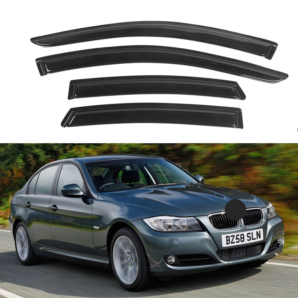 Window Visors for BMW 3 Series Sedan 2005-2011（323i 328i 330i 335i 335is M3), 4-Piece