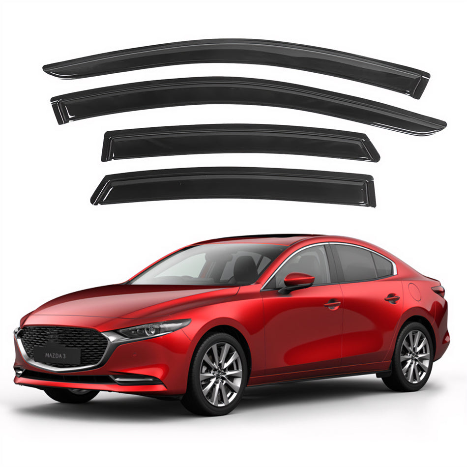 Window Visors for Mazda 3 Sedan 2019-2024, 4-Piece