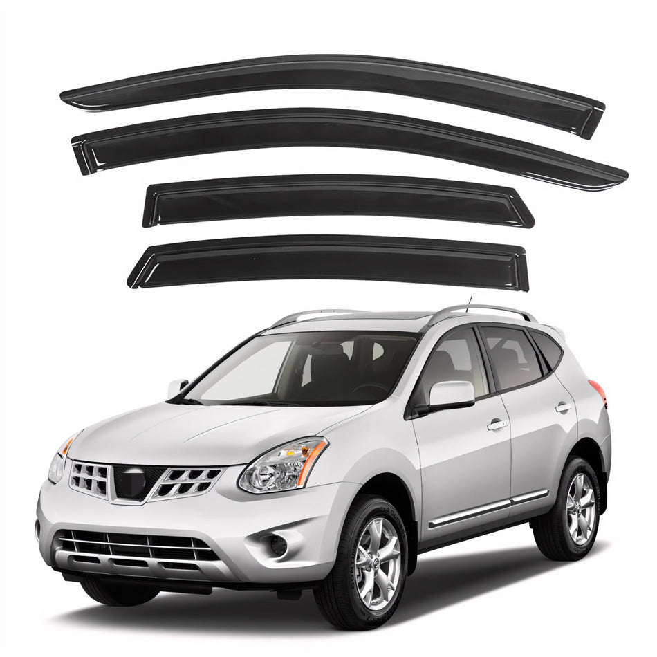 Window Visors for Nissan Rogue 2009-2013 & Nissan Rogue Select 2014-2015, 4-Piece