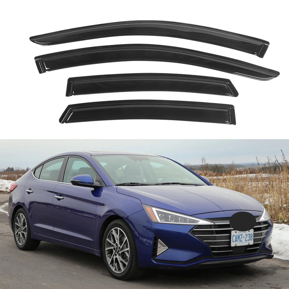 Window Visors for Hyundai Elantra 2017-2020 (Excludes GT), 4-Piece