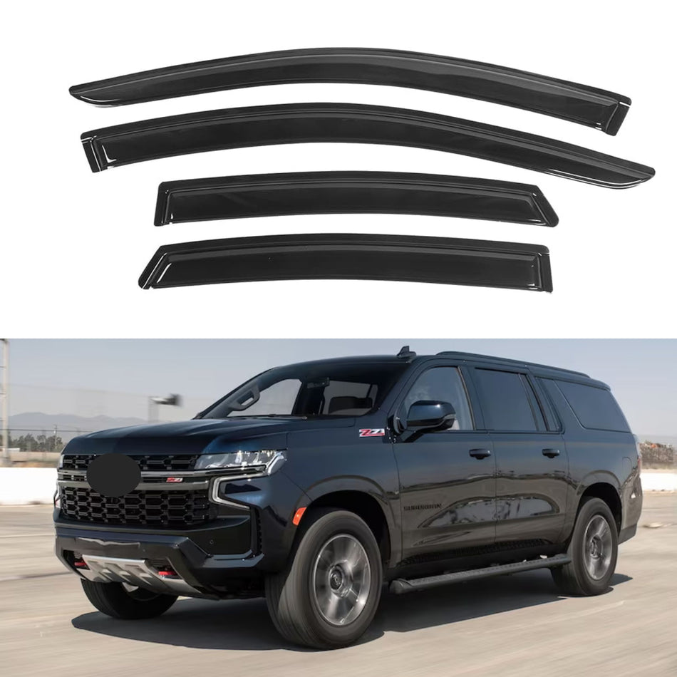 Window Visors for Chevrolet Suburban 2021-2024 & Cadillac Escalade ESV 2021-2024 & GMC Yukon XL 2021-2024, 4-Piece