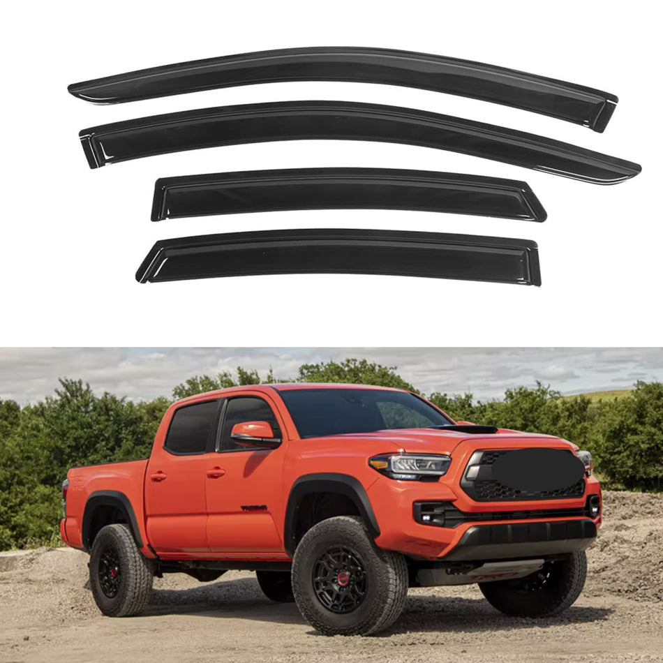 Window Visors for Toyota Tacoma Double Cab 2016-2023, 4-Piece