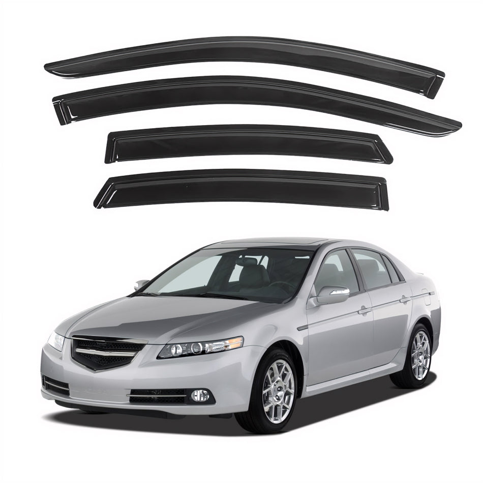 Side Window Deflectors for Acura TL 2004-2008, 4-Piece