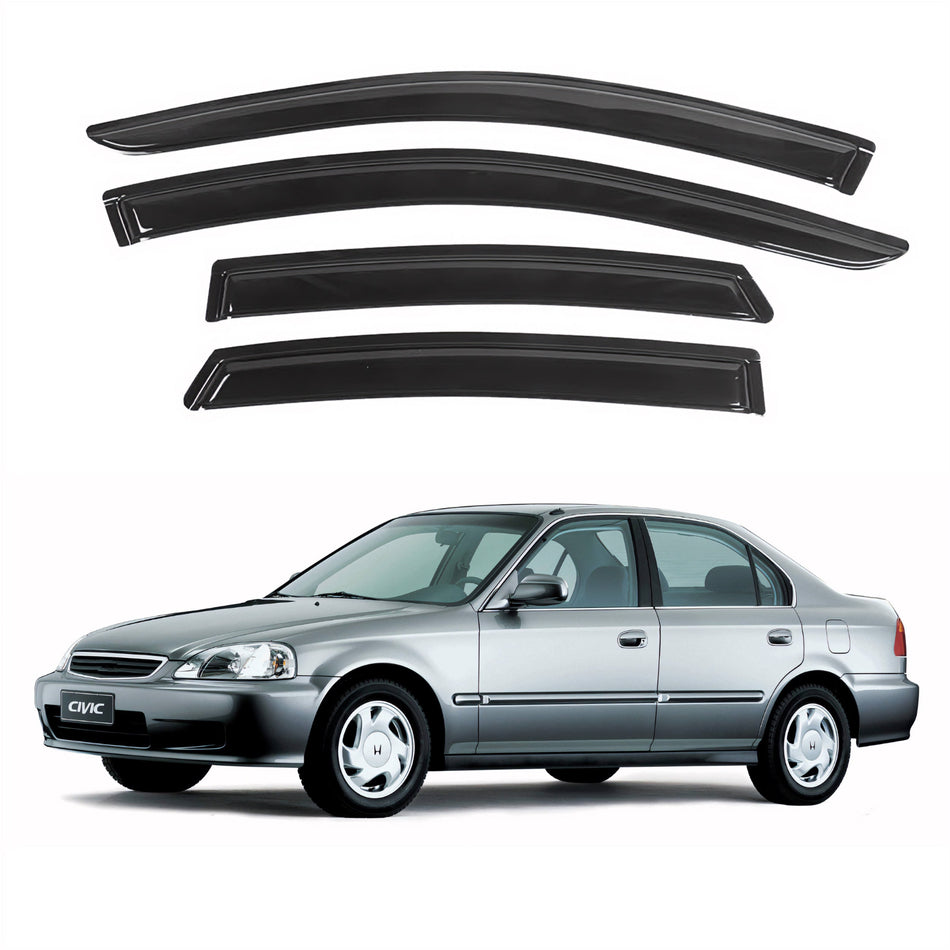 Window Visors for Honda Civic Sedan 1996-2000, 4-Piece