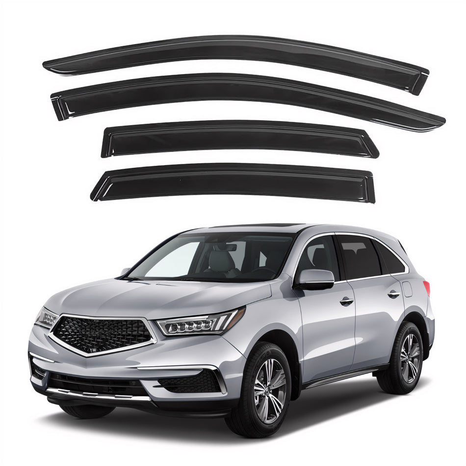 Side Window Deflectors for Acura MDX 2014-2021, 4-Piece