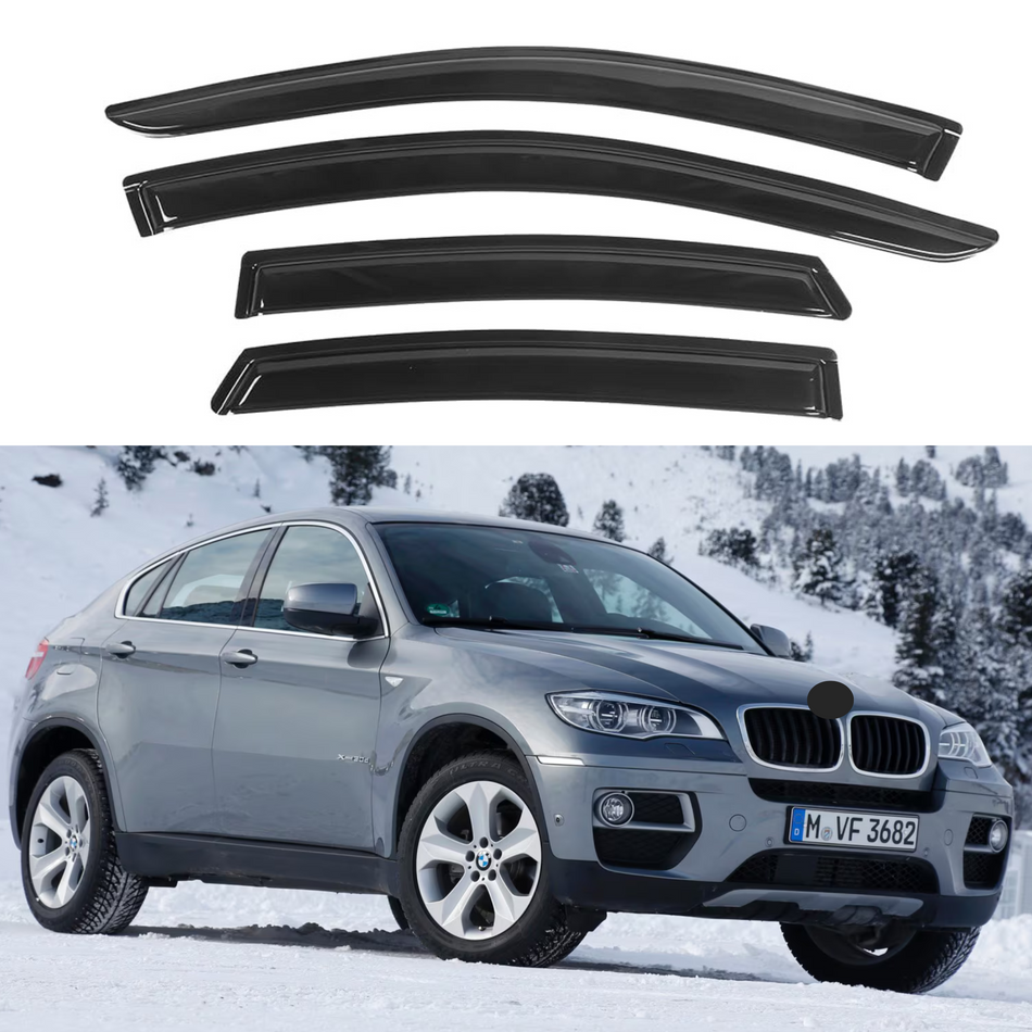 Window Visors for BMW X6 2008-2014, 4-Piece