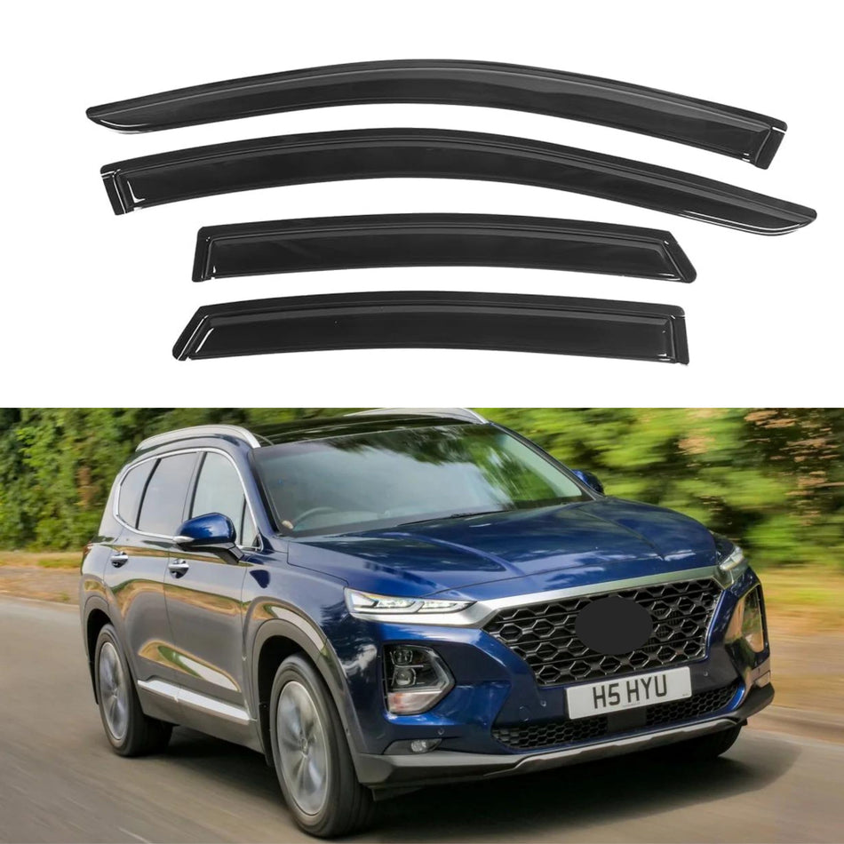 Window Visors for Hyundai Santa Fe 2013-2018 (Excludes XL Model), 4-Piece