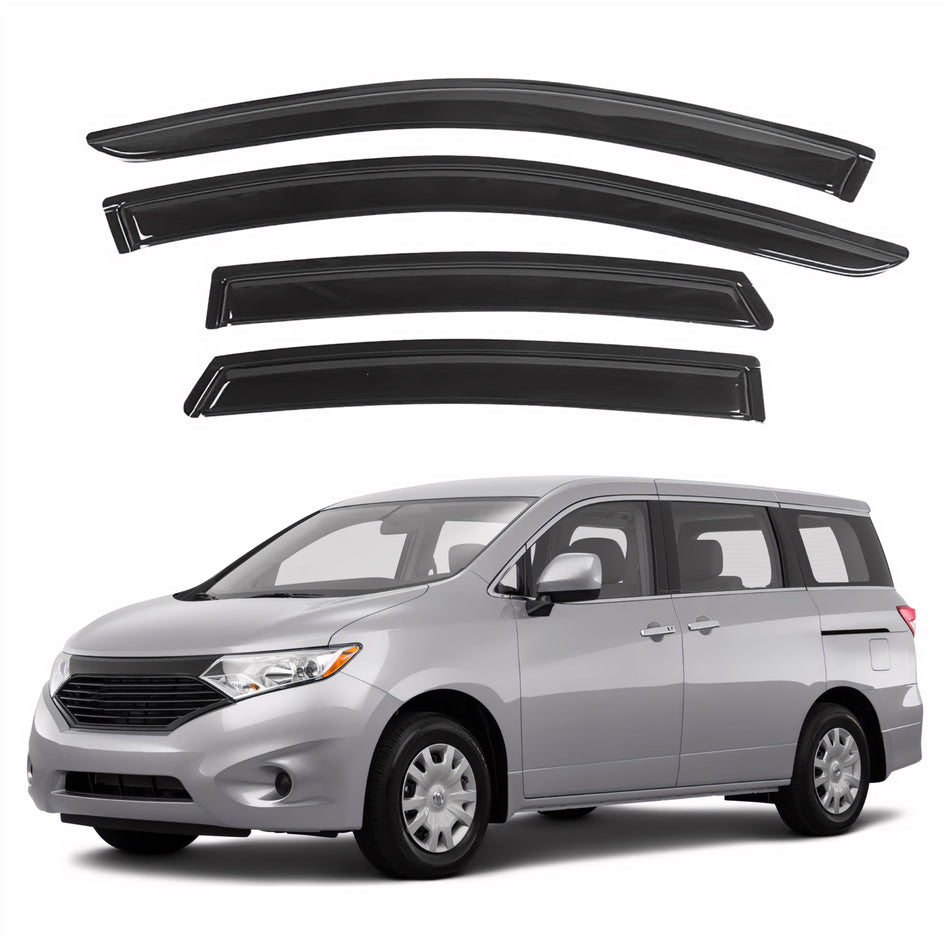 Window Visors for Nissan Quest 2011-2017, 4-Piece