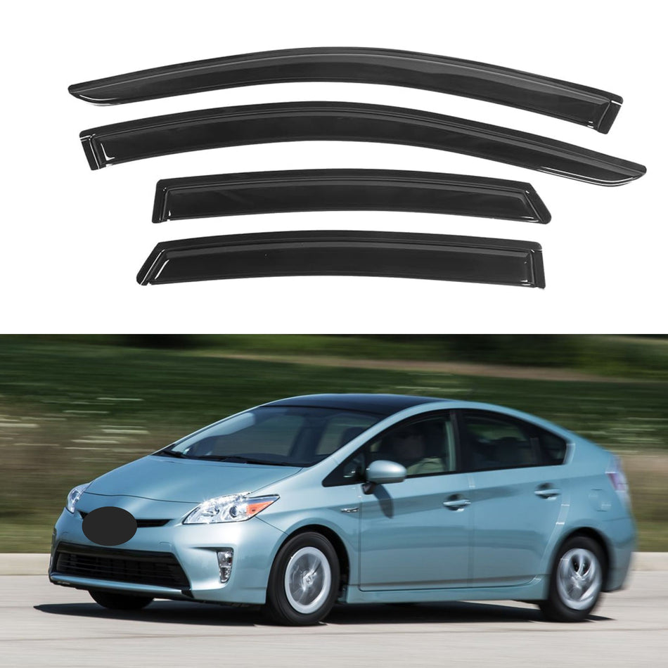 Window Visors for Toyota Prius 2010-2015, 4-Piece (Excludes Prius V & Prius C)