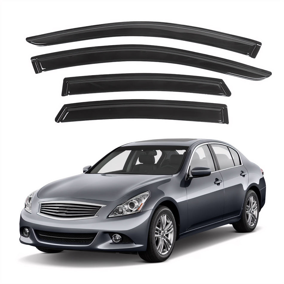 Window Visors for Infiniti G35 G37 G25 Q40 2007-2015, 4-Piece