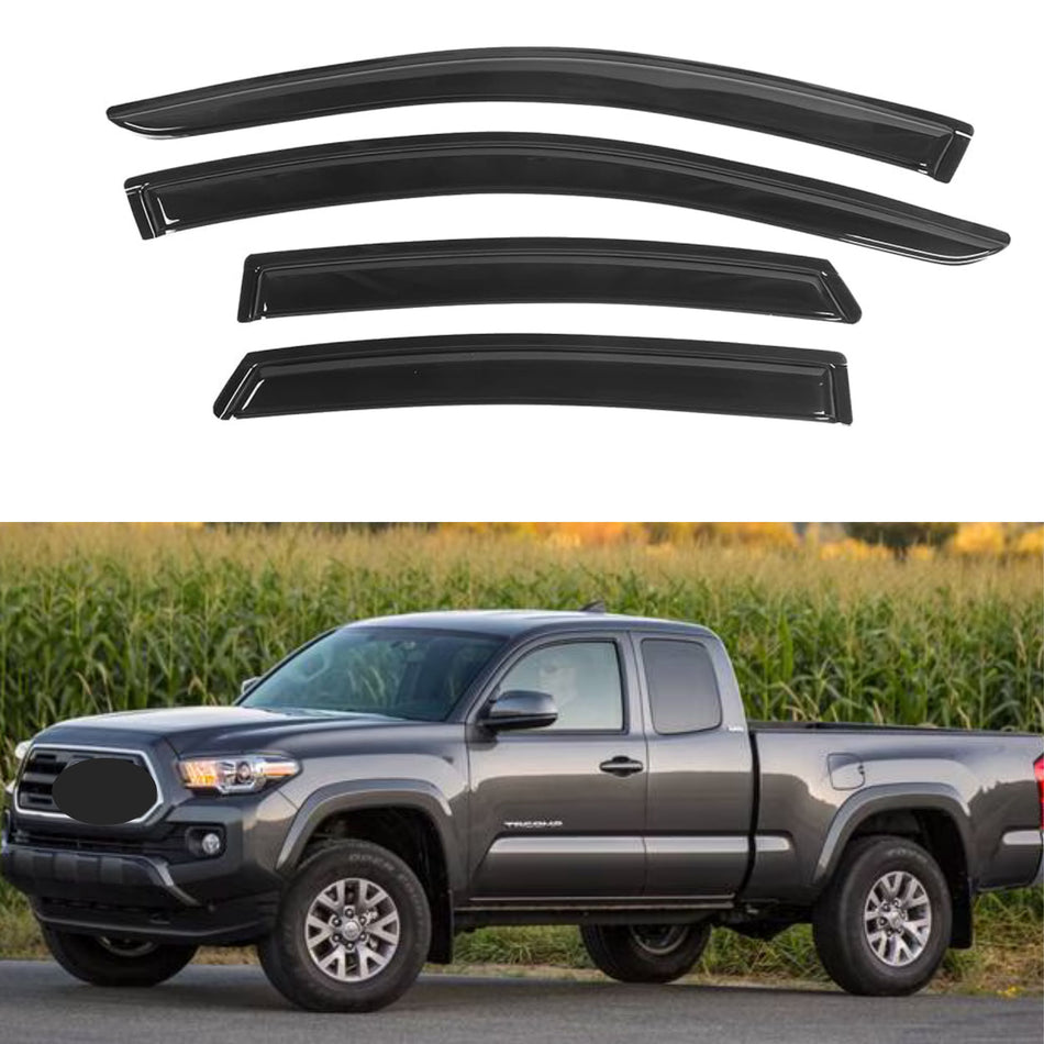 Window Visors for Toyota Tacoma Access Cab 2016-2023, 4-Piece