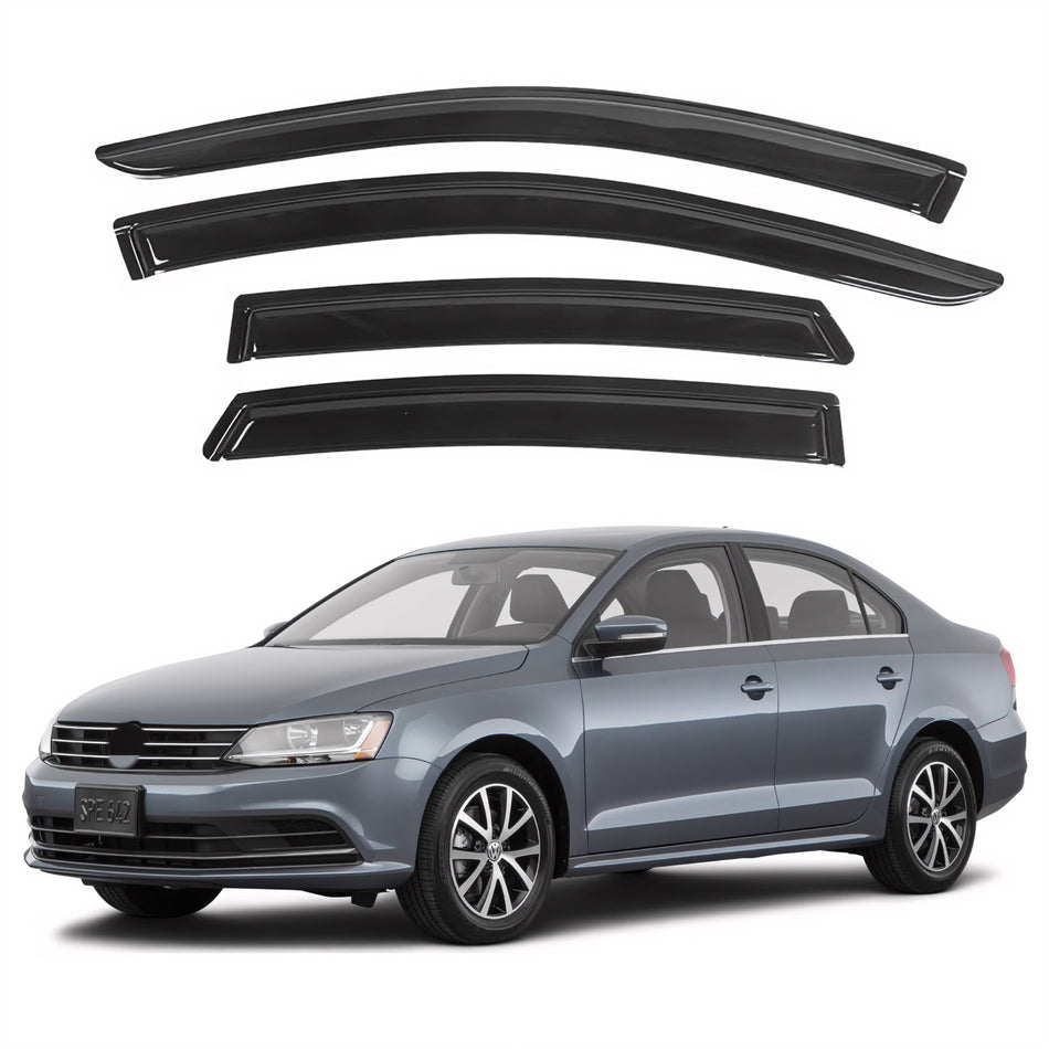 Window Visors for Volkswagen (VW) Jetta 2011-2018, 4-Piece