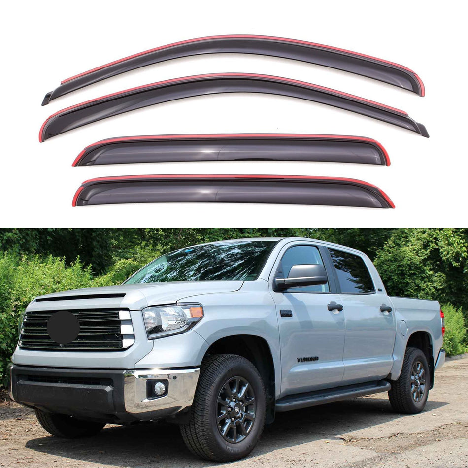 Window Visors for Toyota Tundra Crewmax 2007-2021, 4-Piece