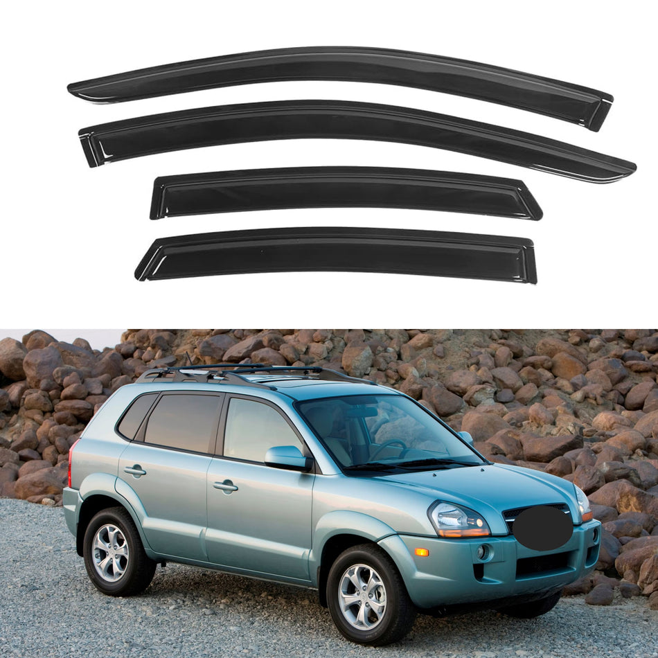 Window Visors for Hyundai Tucson 2005-2009, 4-Piece