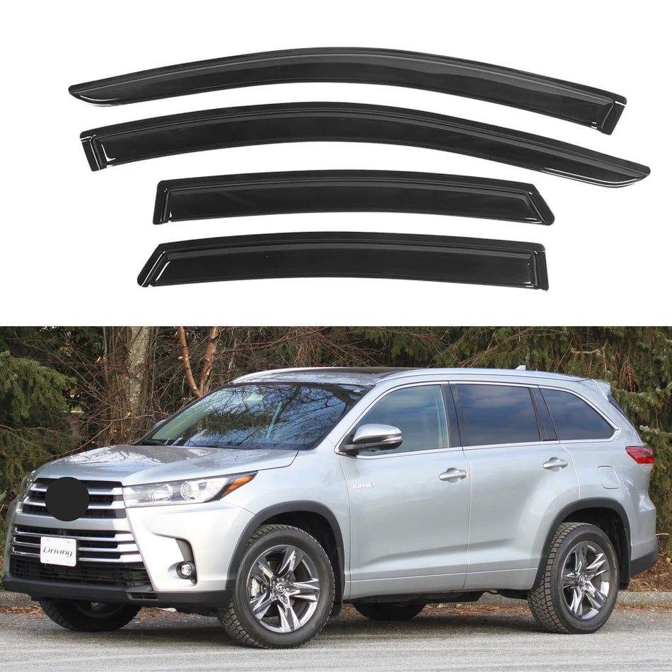 Window Visors for Toyota Highlander 2014-2019, 4-Piece