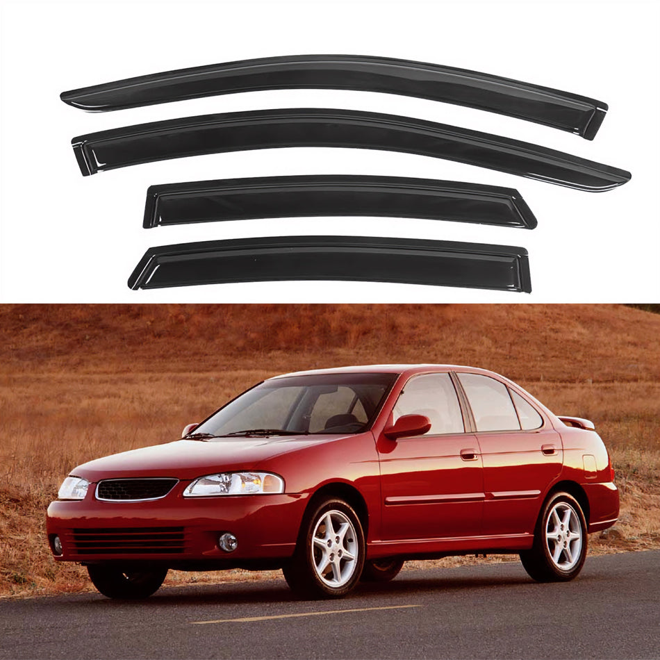 Window Visors for Nissan Sentra Sedan 2000-2006, 4-Piece