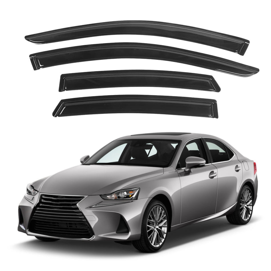 Window Visors for Lexus IS Series 2013-2020, 4-Piece