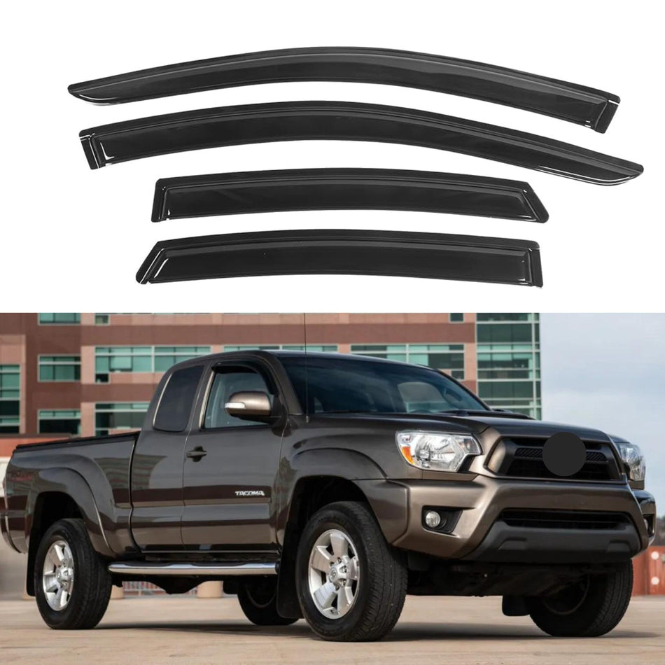 Window Visors for Toyota Tacoma Access Cab 2005-2015, 4-Piece