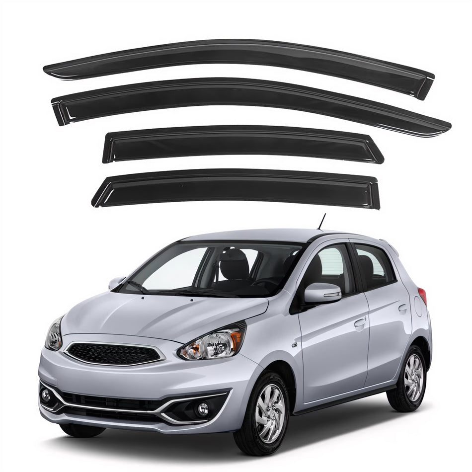 Window Visors for Mitsubishi Mirage Hatchback 2014-2020, 4-Piece