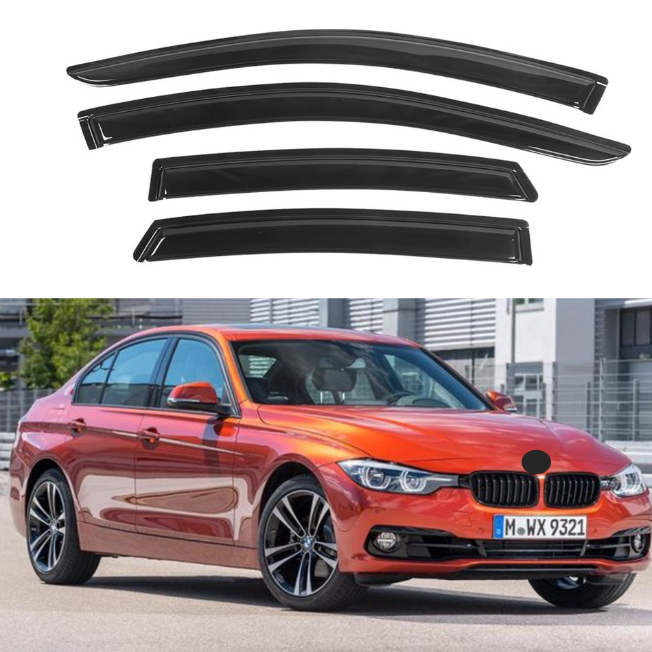 Window Visors for BMW 3 Series Sedan 2012-2018 (323i 328d 328i 335i 335is M3), 4-Piece