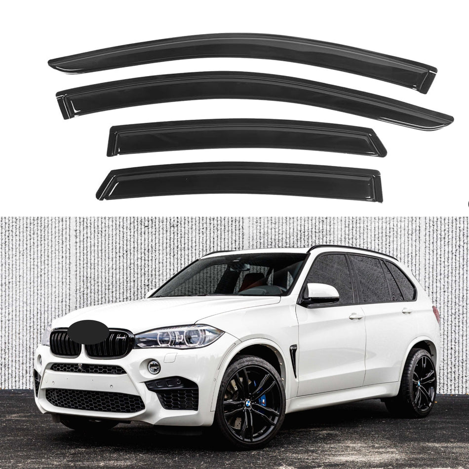 Window Visors for BMW X5 E70 F15 2007-2018, 4-Piece