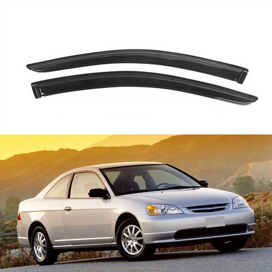 Window Visors for Honda Civic Coupe 2001-2005, 4-Piece