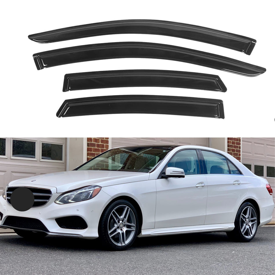 Window Visors for Mercedes-Benz E-Class Sedan 2010-2016, 4-Piece