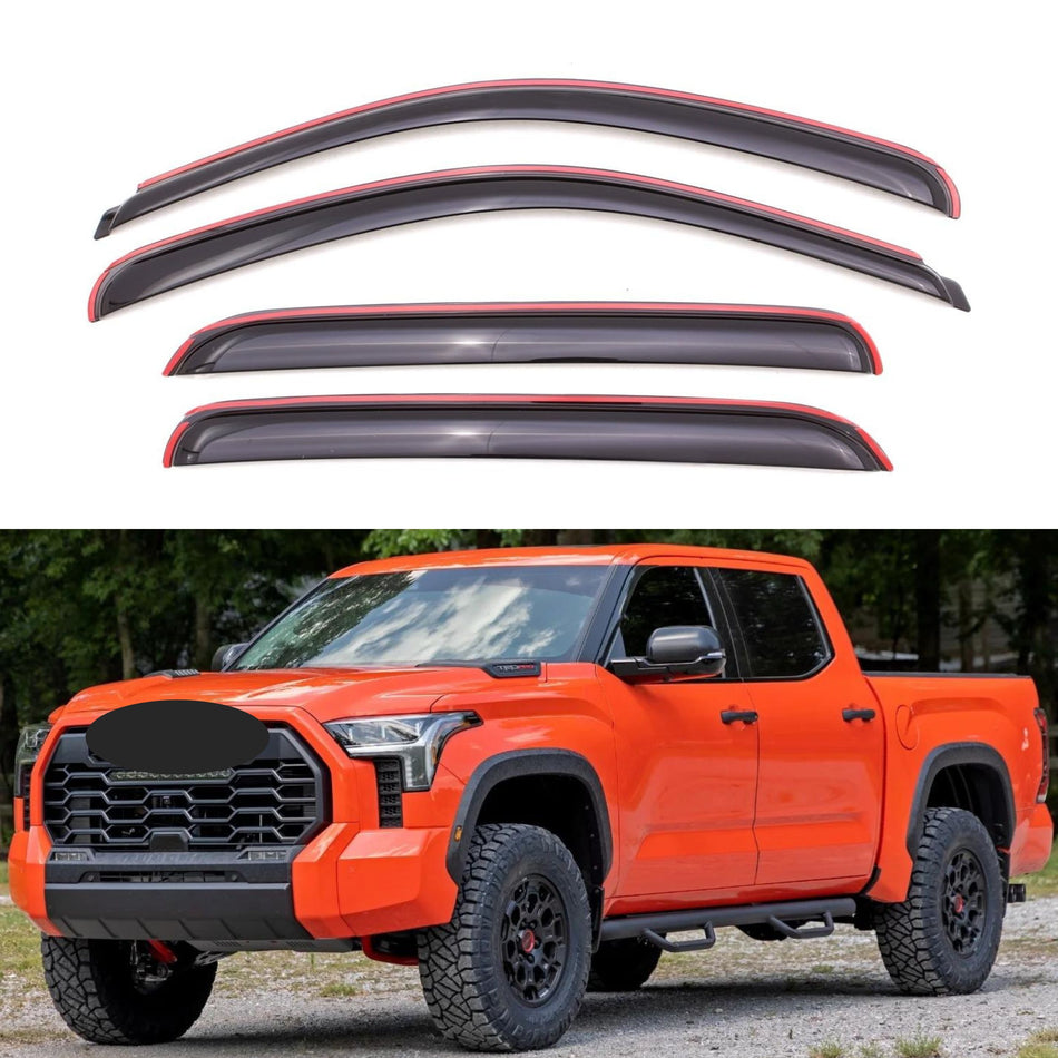 Window Visors for Toyota Tundra Crewmax 2022-2024, 4-Piece