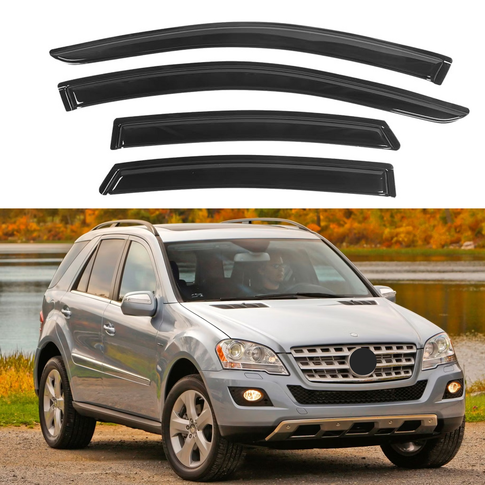 Window Visors for Mercedes-Benz ML 2006-2011, 4-Piece