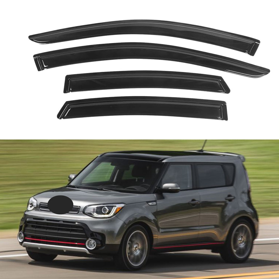 Window Visors for Kia Soul 2014-2019, 4-Piece