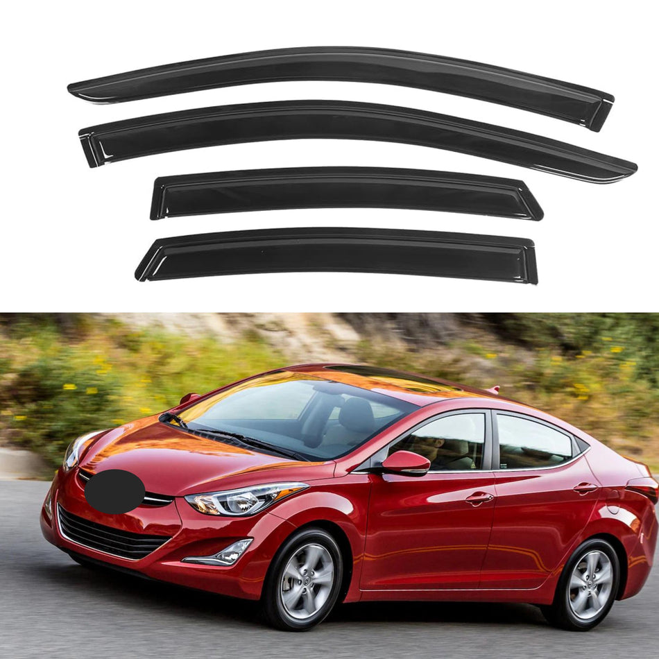 Window Visors for Hyundai Elantra Sedan 2011-2016 (Excludes GT), 4-Piece