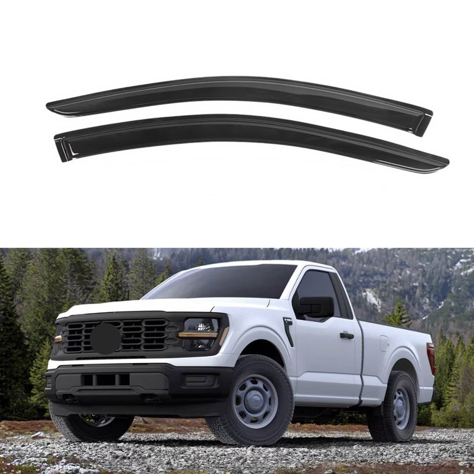 Window Visors for Ford F-150 Regular Cab 2015-2024 & Ford F-250 F-350 F-450 Super Duty Regular Cab 2017-2024, 2-Piece