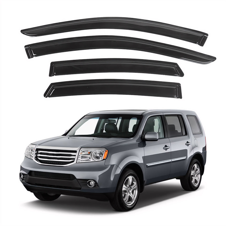 Window Visors for Honda Pilot 2009-2015, 4-Piece