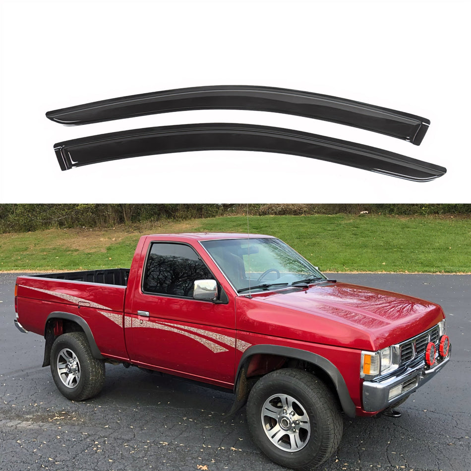 Window Visors for Nissan Pickup 1987-1997 & Nissan Pathfinder 1987-1990, 2-Piece