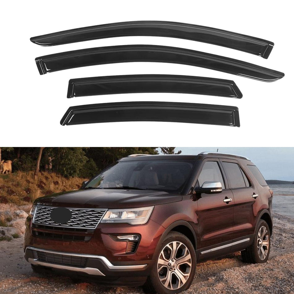 Side Window Deflectors for Ford Explorer 2011-2019, 4-Piece