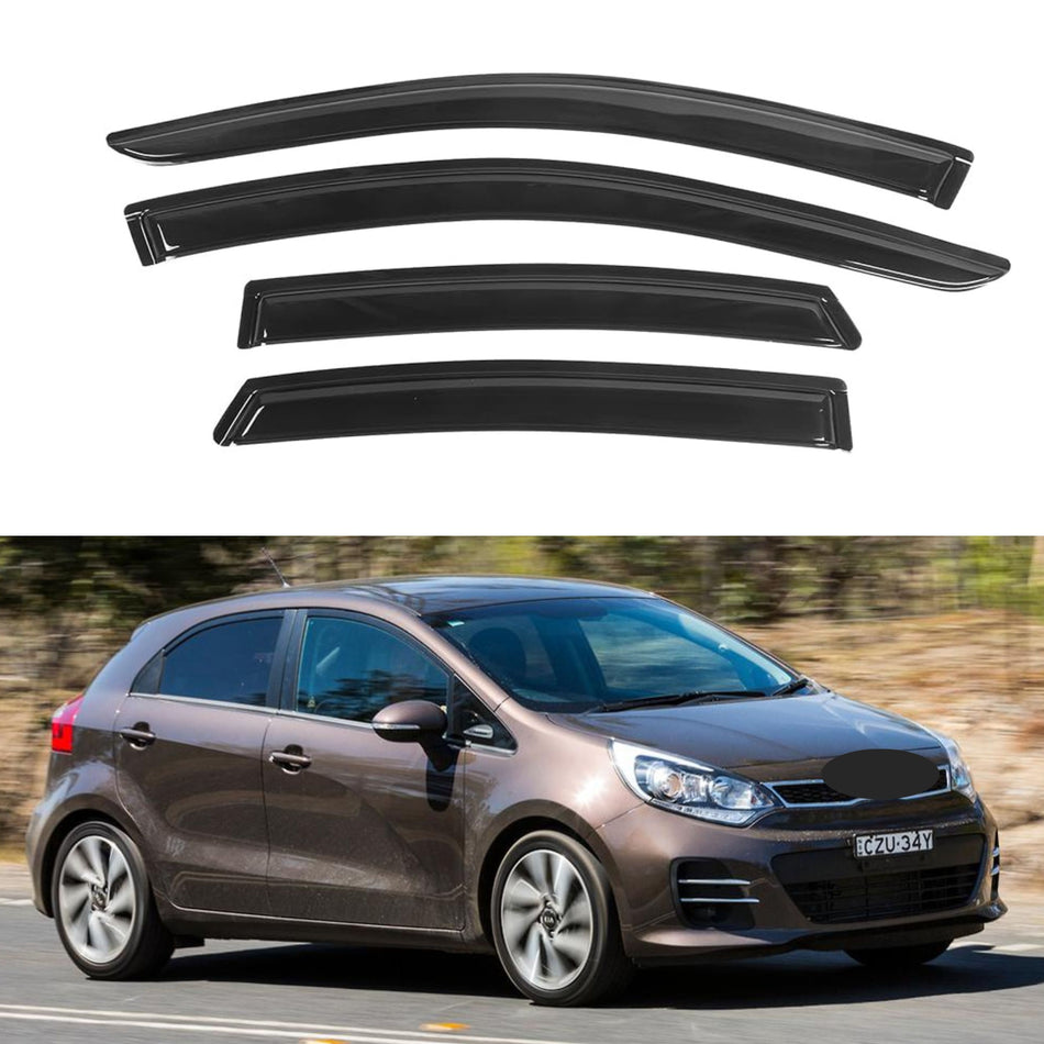 Window Visors for Kia Rio Hatchback 2012-2017, 4-Piece