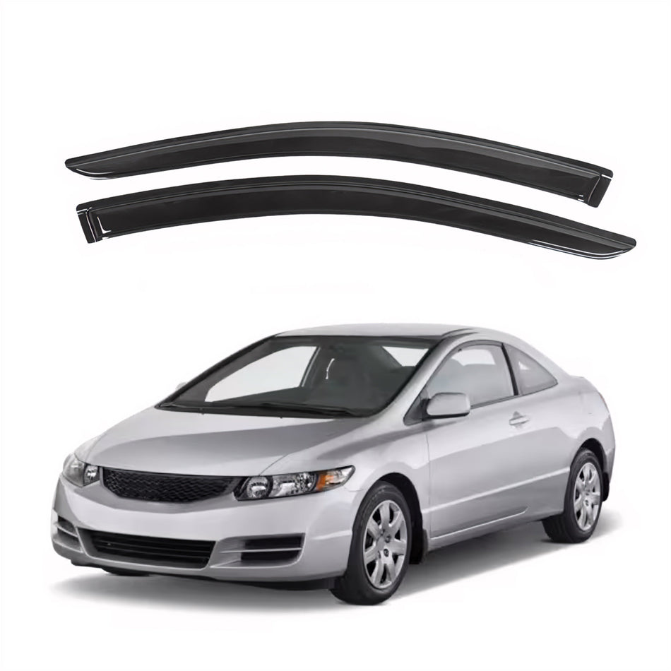 Window Visors for Honda Civic Coupe 2006-2011, 2-Piece