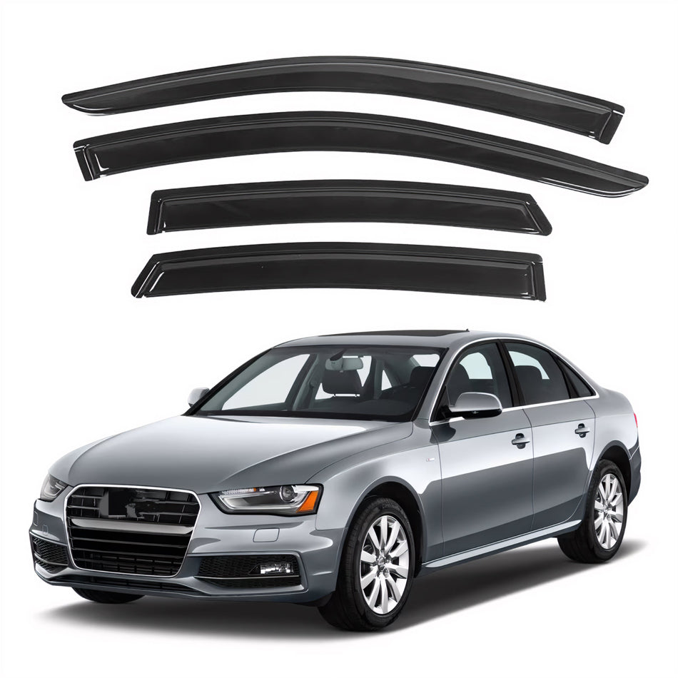 Window Visors for Audi A4 Sedan 2009-2016, 4-Piece