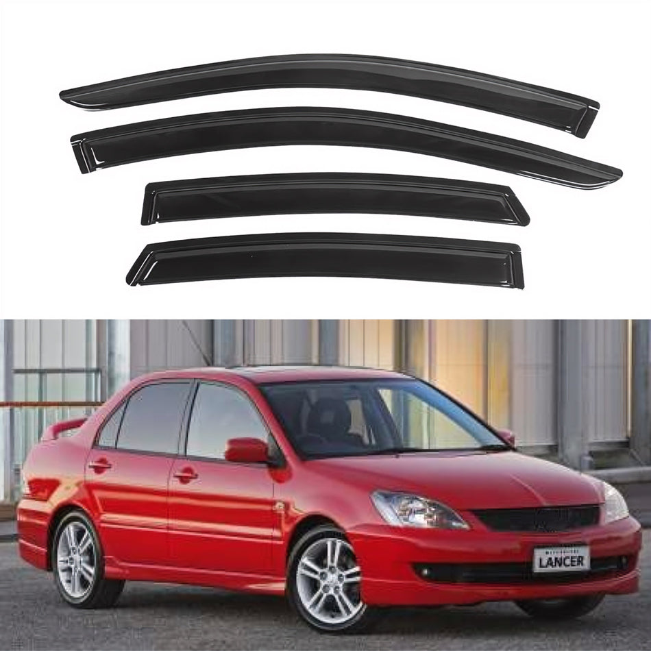 Window Visors for Mitsubishi Lancer Sedan 2002-2006, 4-Piece