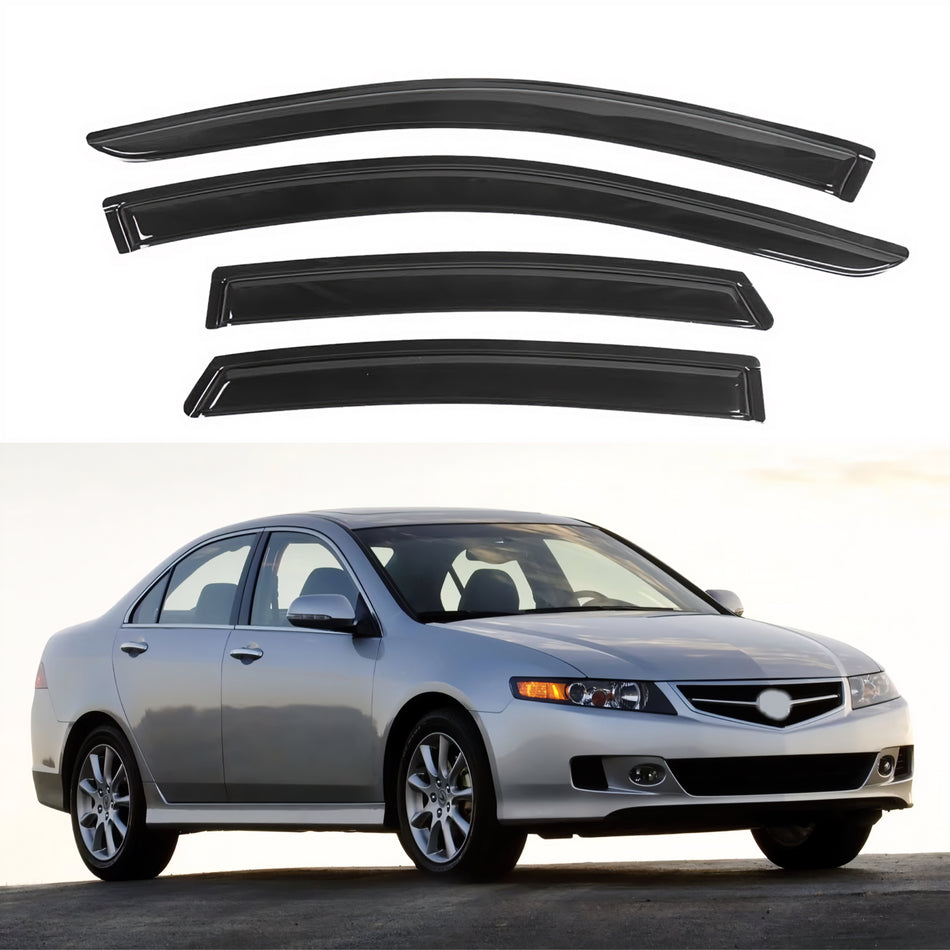 Side Window Deflectors for Acura TSX 2004-2008, 4-Piece