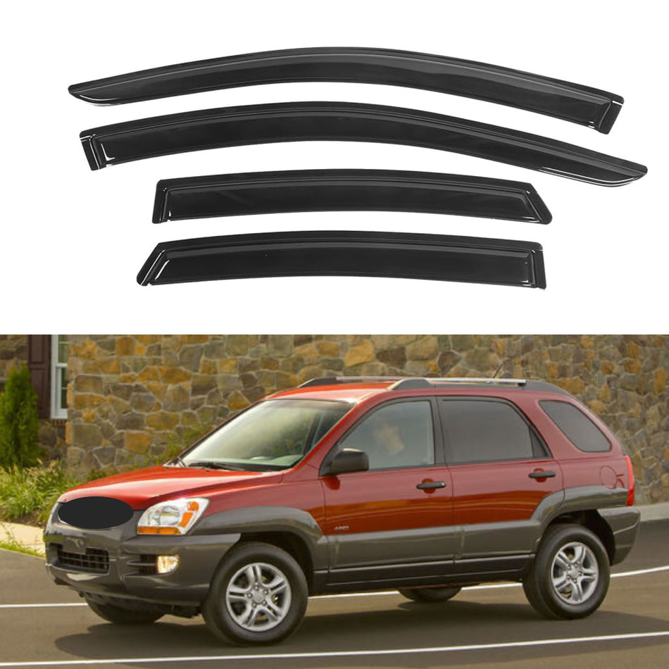 Window Visors for Kia Sportage 2005-2009, 4-Piece