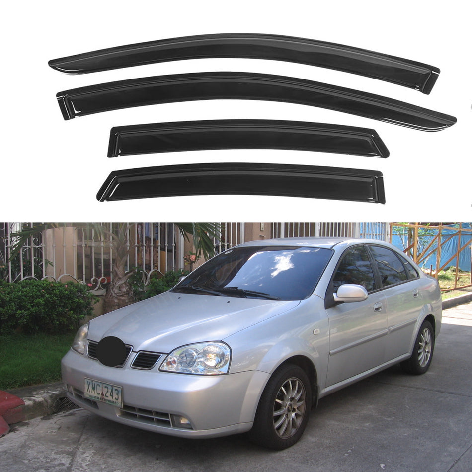 Window Visors for Chevrolet Optra Sedan 2004-2010, 4-Piece