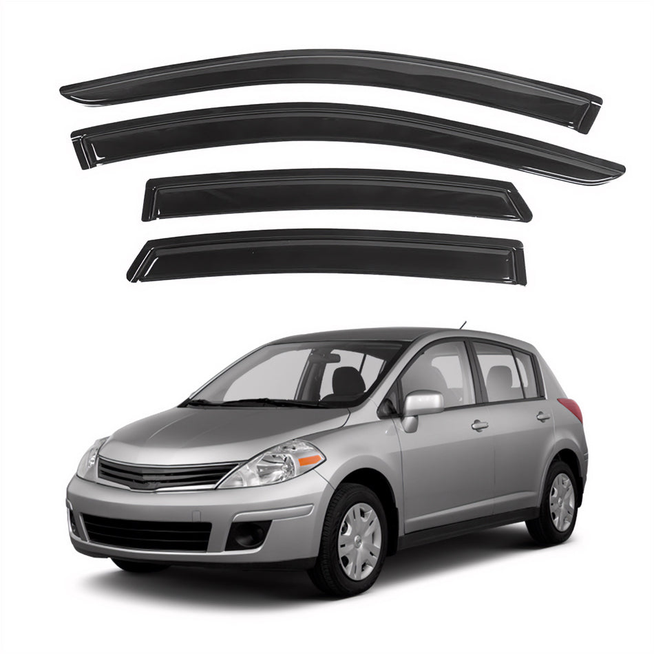 Window Visors for Nissan Versa Sedan 2007-2011 & Nissan Versa Hatchback 2007-2012, 4-Piece