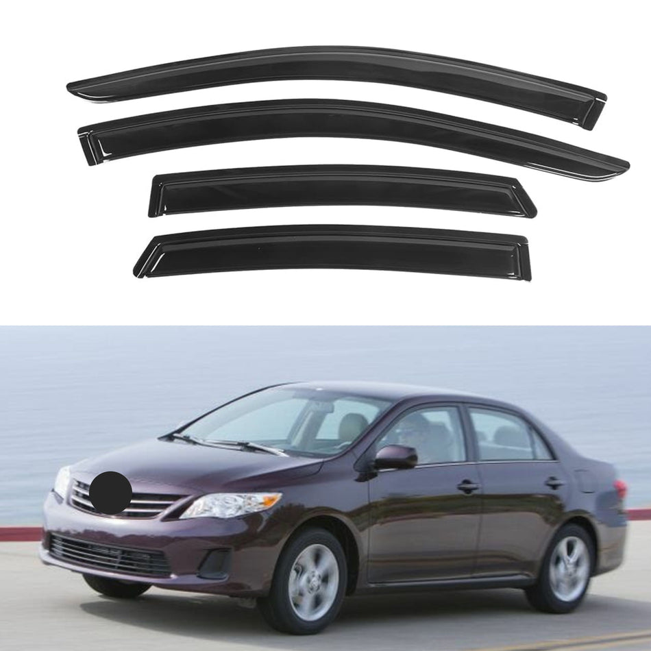 Window Visors for Toyota Corolla Sedan 2009-2013, 4-Piece