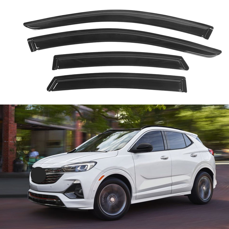 Side Window Deflectors for Buick Encore 2013-2022 (Does Not Fit Encore GX) & Chevrolet Trax 2014-2022, 4-Piece