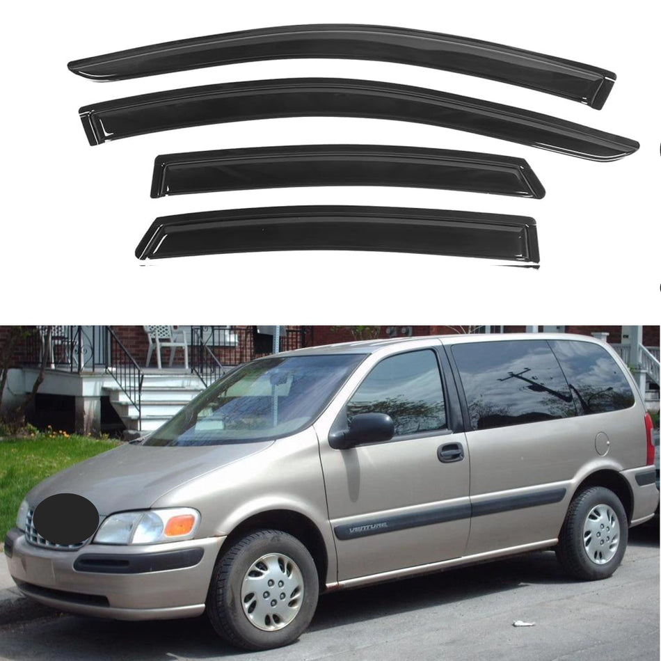 Window Visors for Chevrolet Venture 1997-2005 & Oldsmobile Silhouette 1997-2001 & Pontiac Trans Sport/Montana 1997-2001, 4-Piece