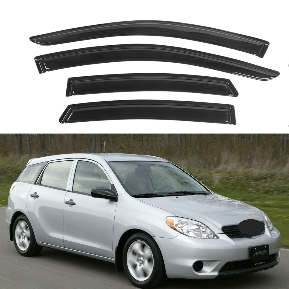 Window Visors for Toyota Matrix 2003-2008 & Pontiac Vibe 2003-2008, 4-Piece